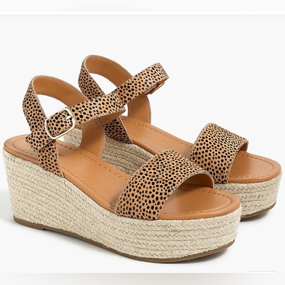 J. Crew Shoes | J.Crew Calfhair Flatform Espadrilles NWT new Size 10